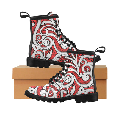 Maori Polynesian Themed Design Print Women's Boots