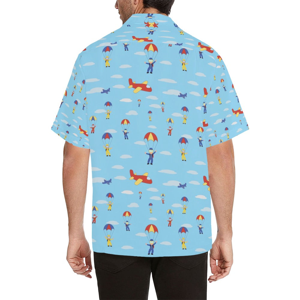 Skydiver Print Design LKS304 Men's Hawaiian Shirt