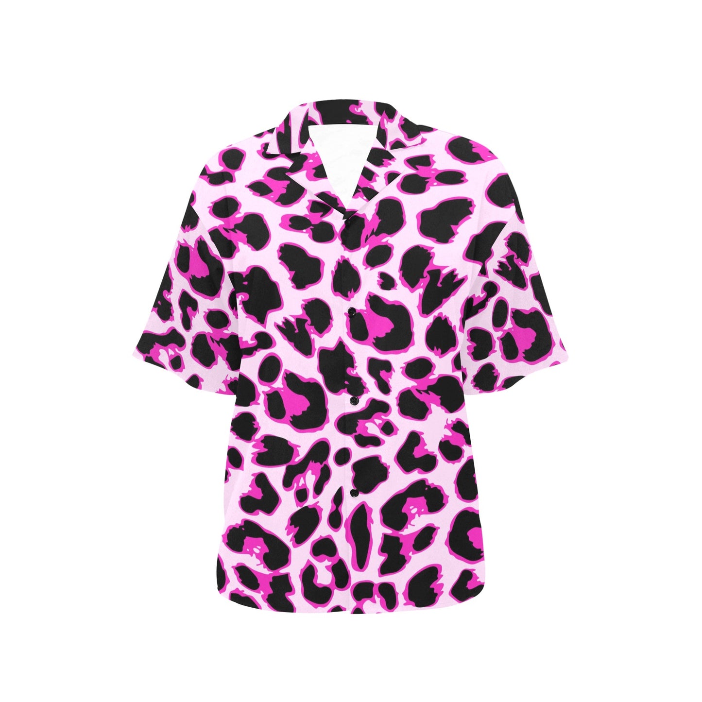 Pink Leopard Print Women's Hawaiian Shirt