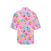 Cupcake Pattern Print Design CP05 Women's Hawaiian Shirt