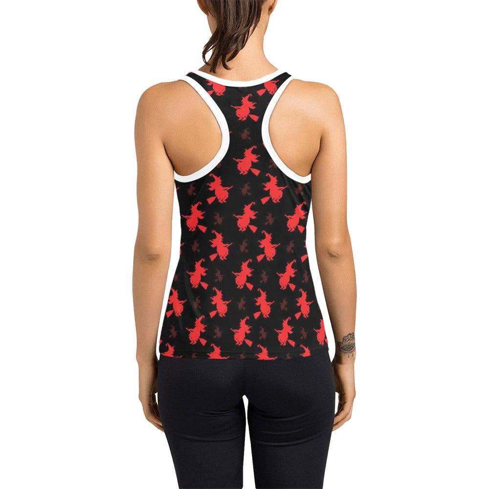 Witch Print Design LKS308 Women's Racerback Tank Top
