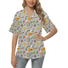 Hippie Print Design LKS306 Women's Hawaiian Shirt