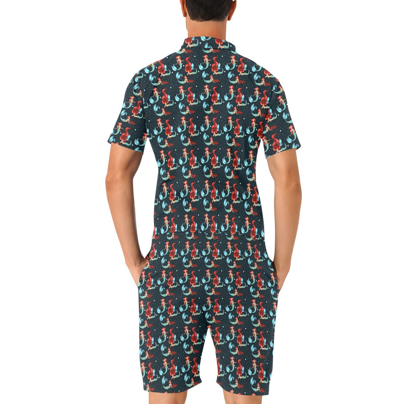 Mermaid Girl Themed Design Print Men's Romper