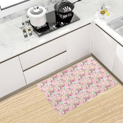 Unicorn Princess with Rose Kitchen Mat