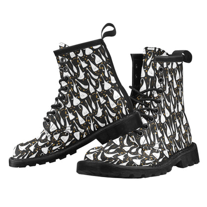 Goose Print Design LKS401 Women's Boots