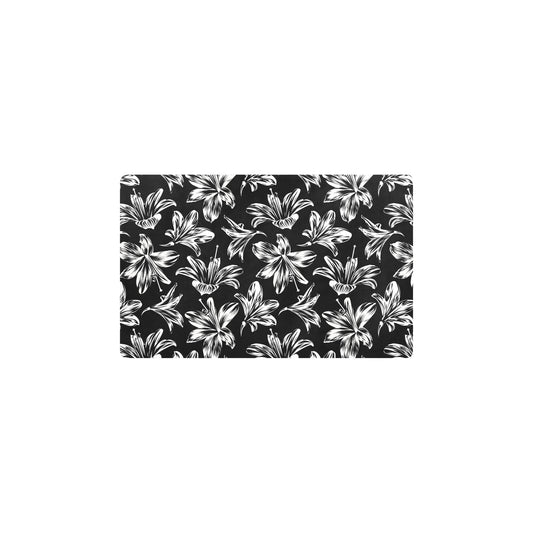 Amaryllis Pattern Print Design AL04 Kitchen Mat