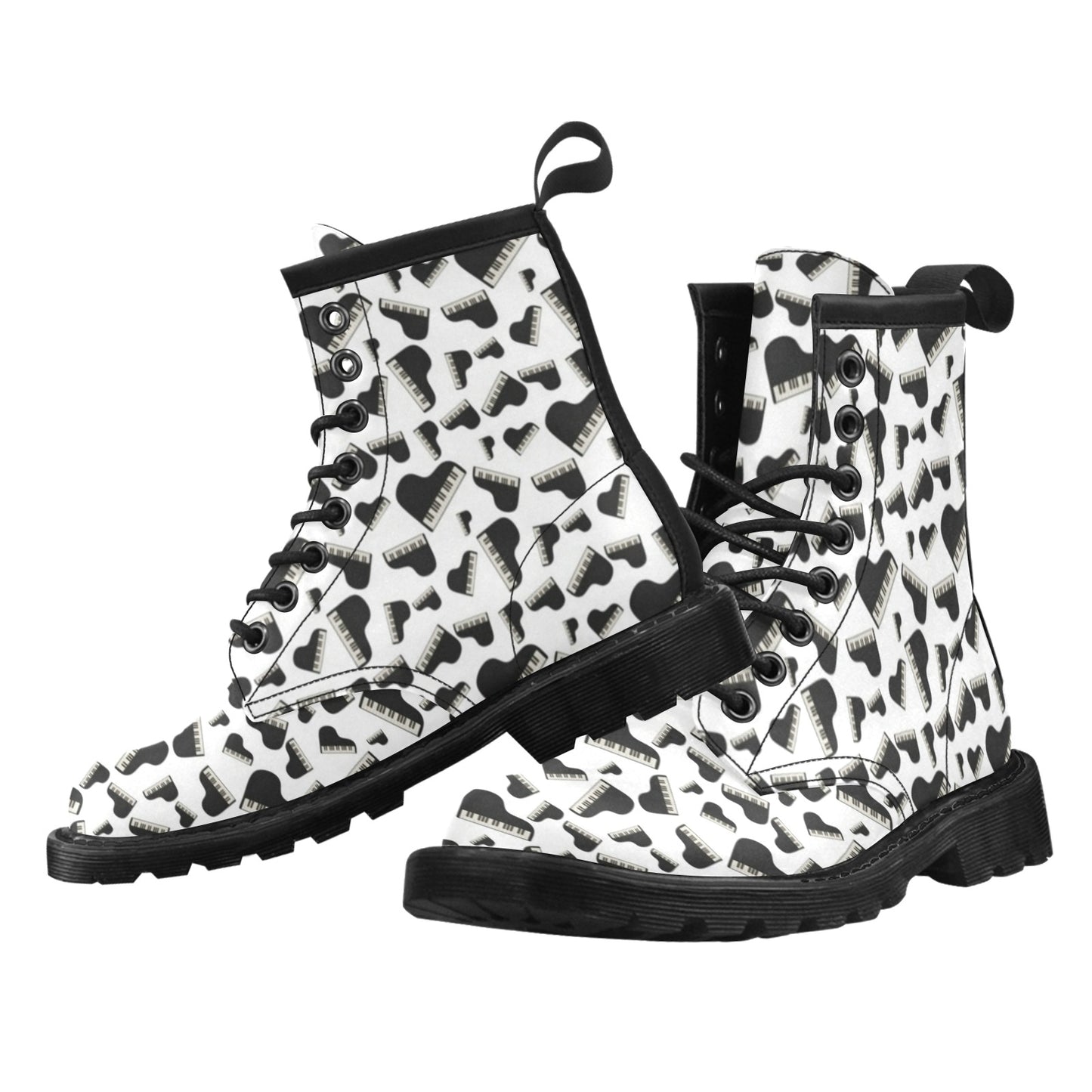 Piano Print Design LKS405 Women's Boots