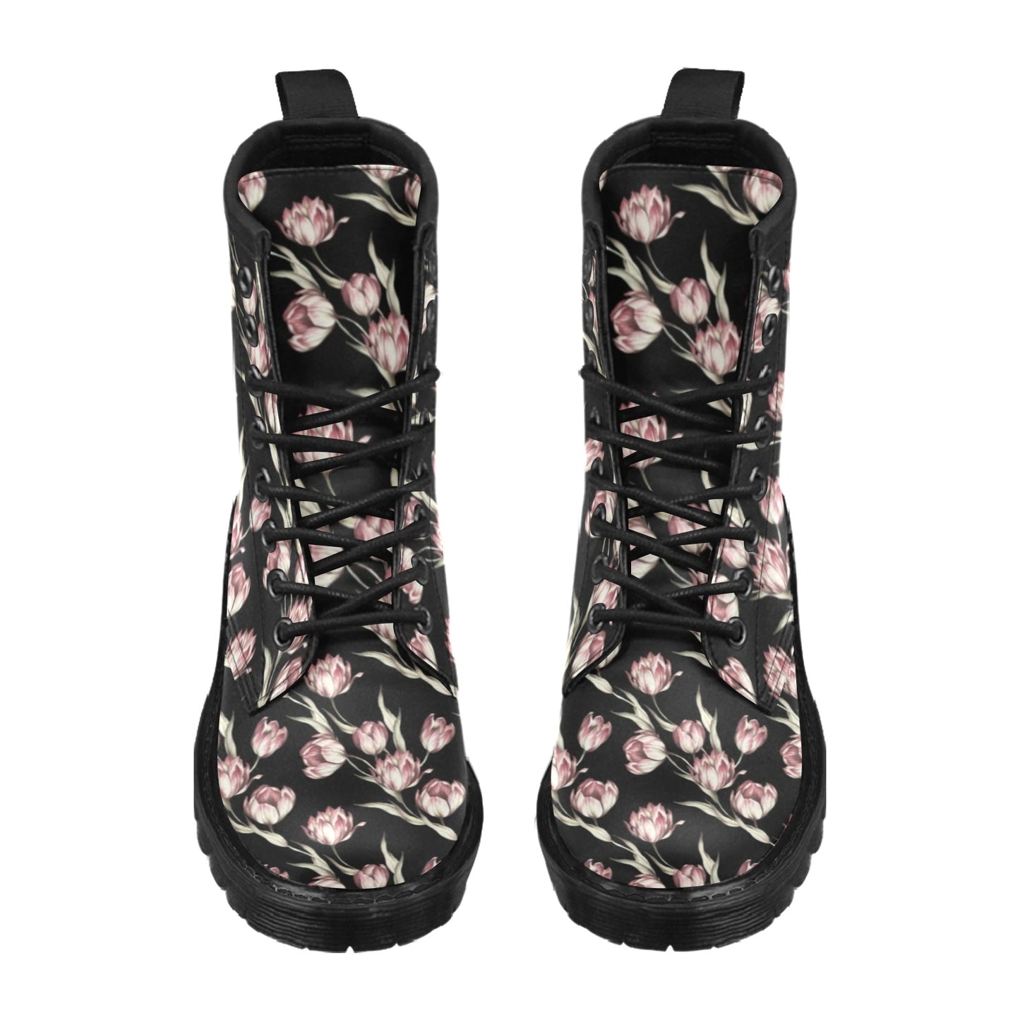 Tulip Pink Pattern Print Design TP02 Women's Boots