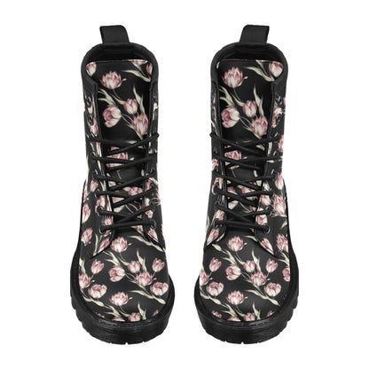 Tulip Pink Pattern Print Design TP02 Women's Boots