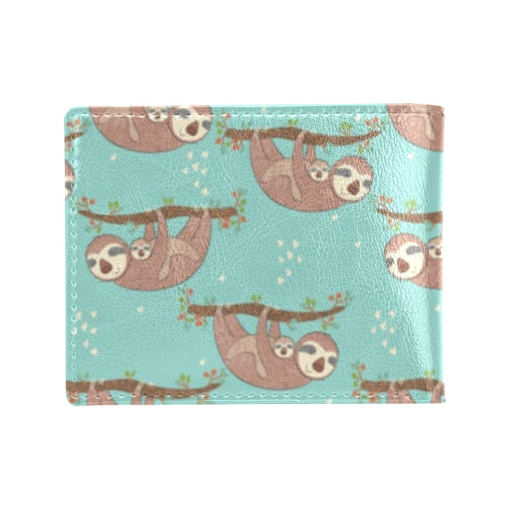 Sloth Print Design LKS302 Men's ID Card Wallet