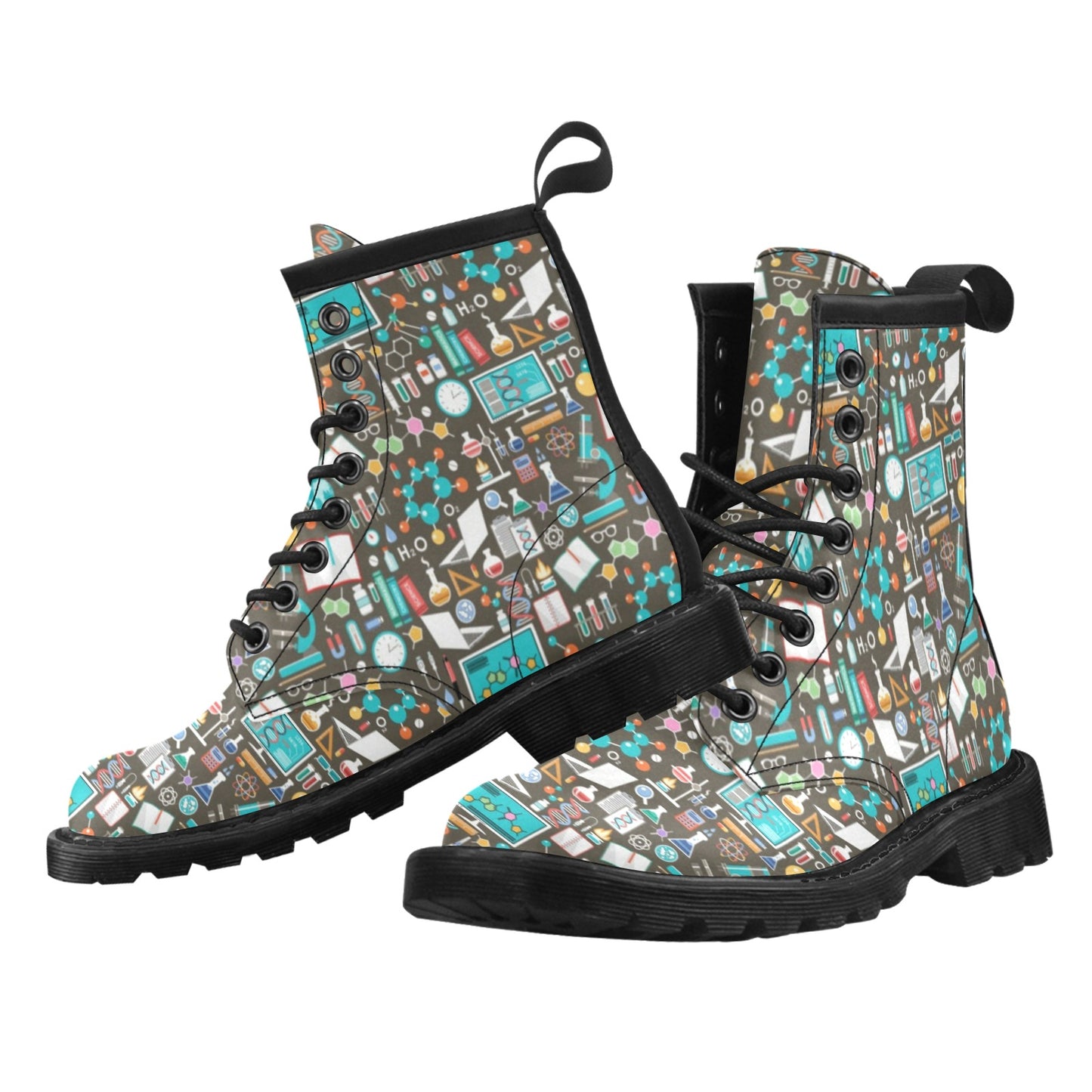 Science Print Design LKS303 Women's Boots
