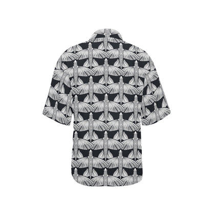 Flying Fish Pattern Print Design 03 Women's Hawaiian Shirt