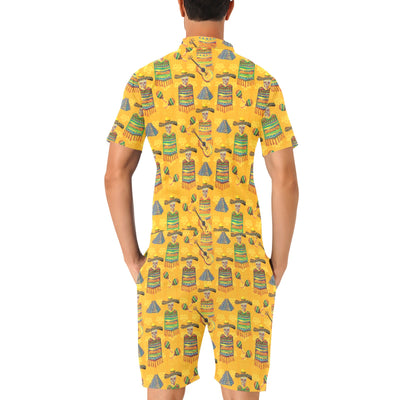 Maracas Mexican Style Pattern Print Design 02 Men's Romper