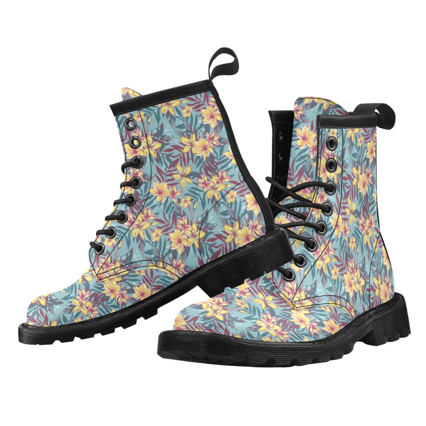 Summer Floral Print Design LKS304 Women's Boots