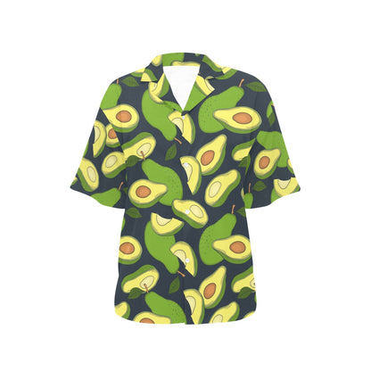 Avocado Pattern Print Design AC013 Women's Hawaiian Shirt