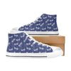 Dragonfly Print Design LKS401 High Top Women's White Shoes