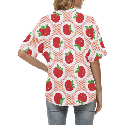 Apple Pattern Print Design AP08 Women's Hawaiian Shirt