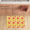 Elm Maple Leave Print Pattern Kitchen Mat