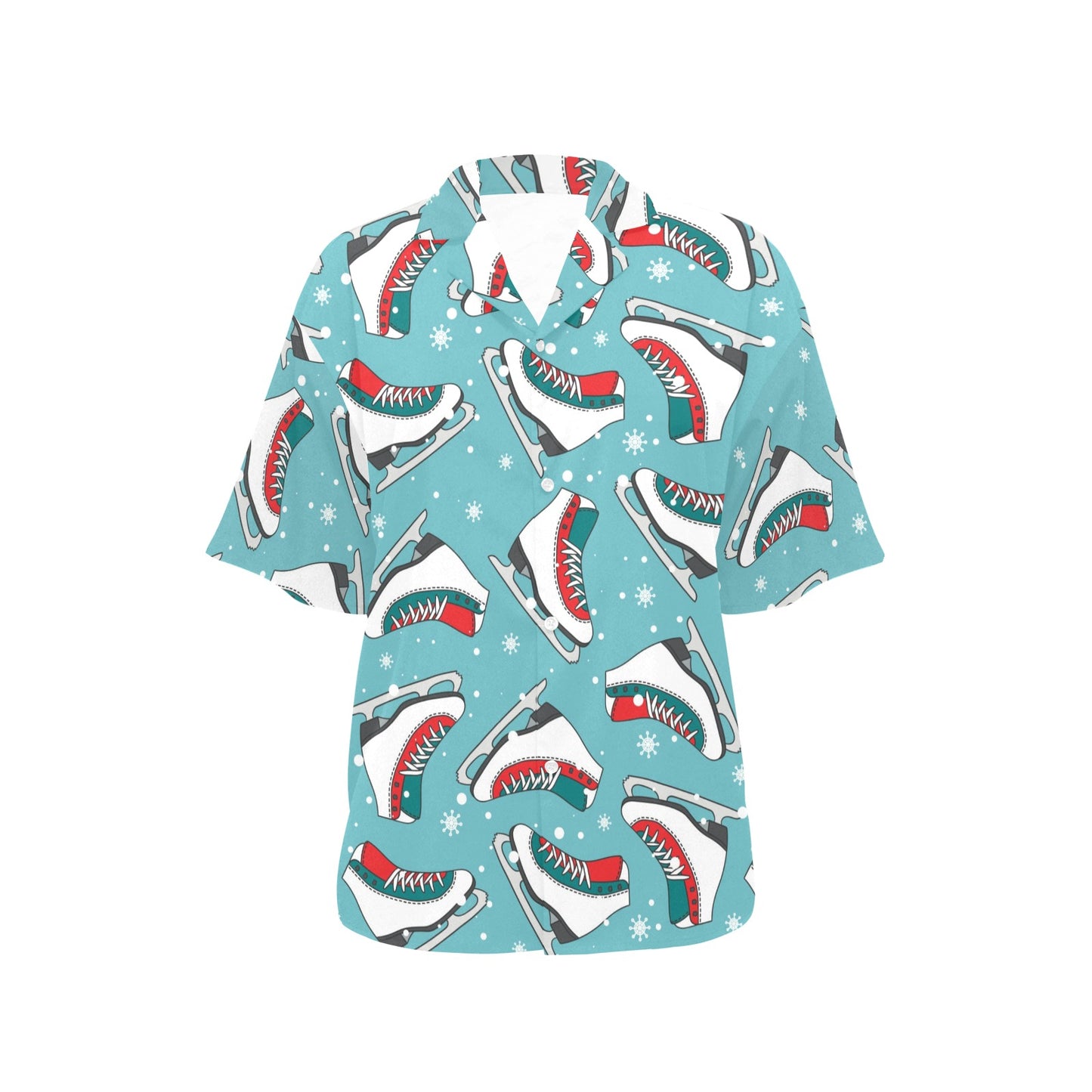 Ice Skate Pattern Print Design 03 Women's Hawaiian Shirt