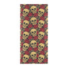 Skull And Roses Print Design LKS302 Beach Towel 32" x 71"