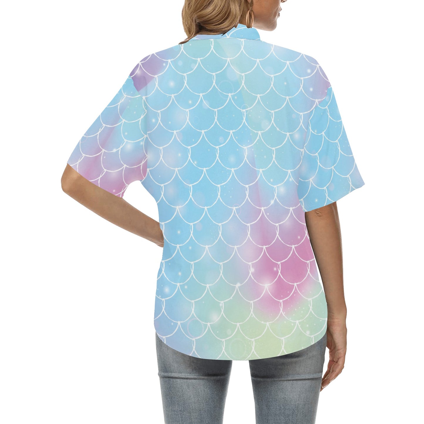 Rainbow Pattern Print Design A06 Women's Hawaiian Shirt