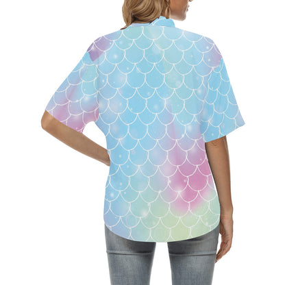 Rainbow Pattern Print Design A06 Women's Hawaiian Shirt