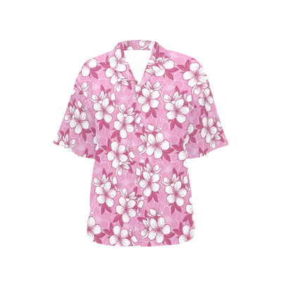 Cherry Blossom Pattern Print Design CB02 Women's Hawaiian Shirt