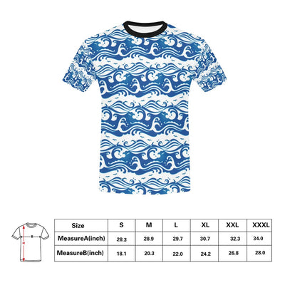 Wave Print Design LKS303 Men's All Over Print T-shirt