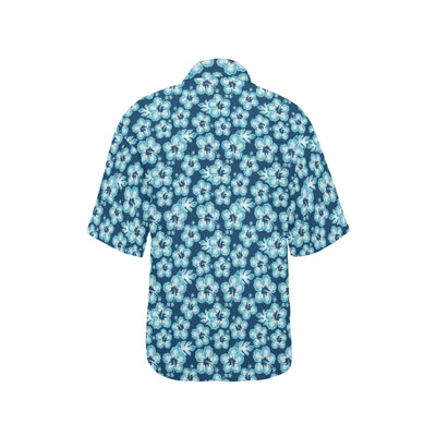 Hibiscus Flower Hawaiian Themed Women's Hawaiian Shirt