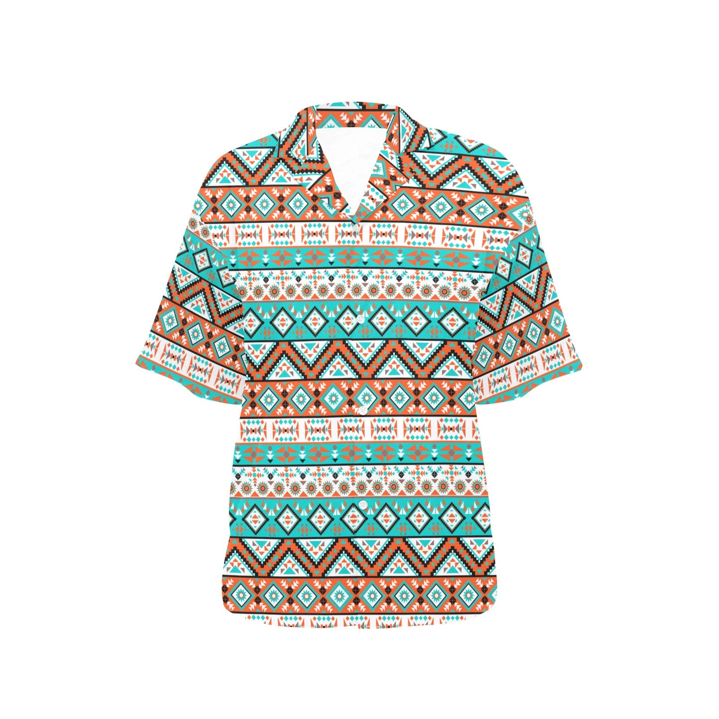 Navajo Style Print Pattern Women's Hawaiian Shirt