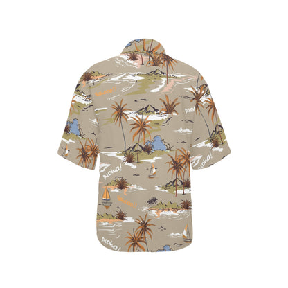 Pacific island Pattern Print Design A05 Women's Hawaiian Shirt
