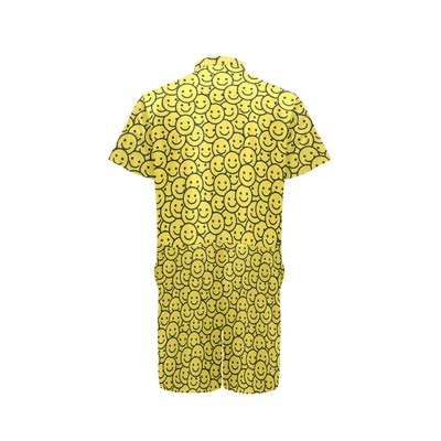 Smiley Face Emoji Print Design LKS302 Men's Romper