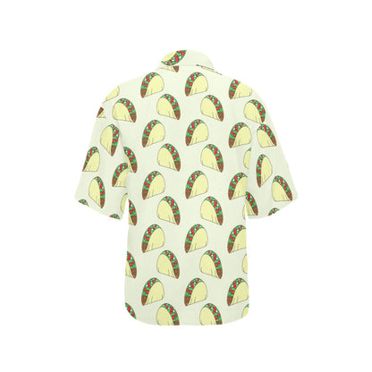 Taco Pattern Print Design TC05 Women's Hawaiian Shirt