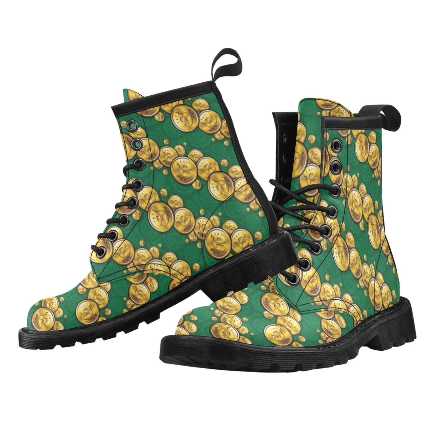 Bitcoin Pattern Print Design DO02 Women's Boots