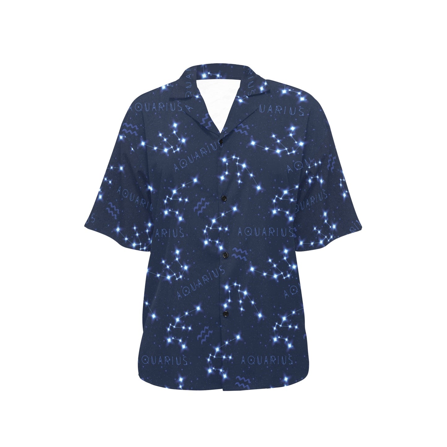Aquarius Zodiac Pattern Print Design 02 Women's Hawaiian Shirt