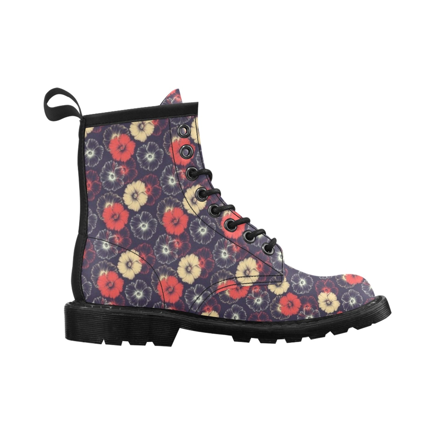 Tropical Flower Print Design LKS302 Women's Boots