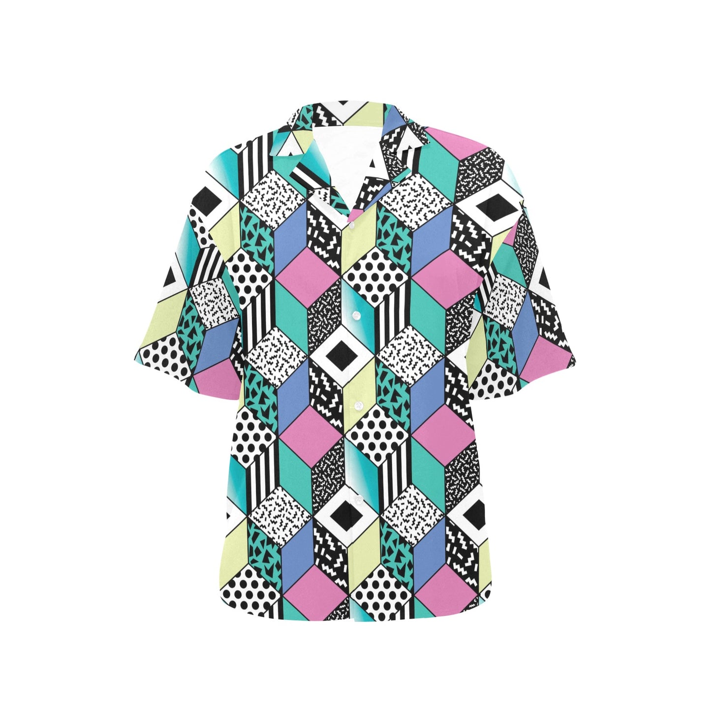 90s Pattern Print Design 3 Women's Hawaiian Shirt