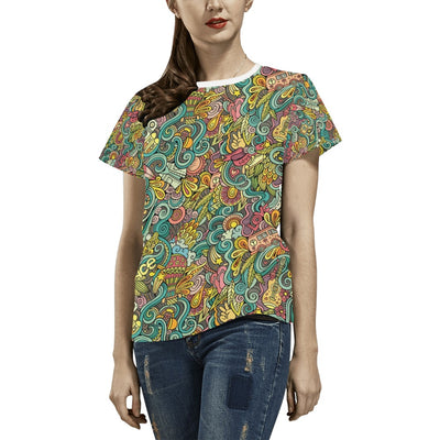 Hippie Print Design LKS302 Women's  T-shirt