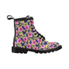 Pink Hibiscus Pattern Print Design HB027 Women's Boots