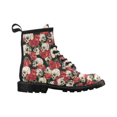 Skull Red Rose Women's Boots