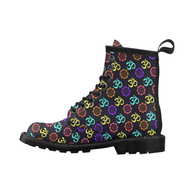 Chakra OM Print Pattern Women's Boots