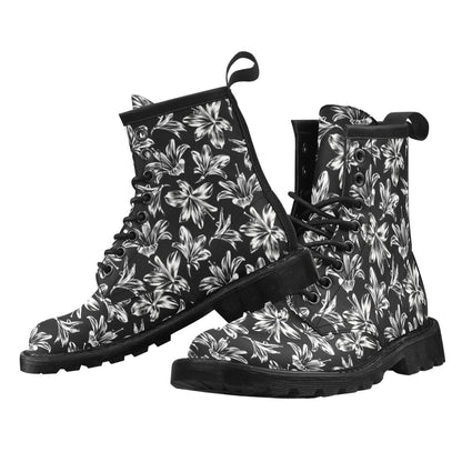 Amaryllis Pattern Print Design AL04 Women's Boots
