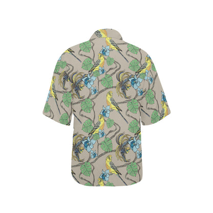 Parakeet Pattern Print Design A02 Women's Hawaiian Shirt