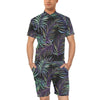 Tropical Palm Leaves Pattern Brightness Men's Romper