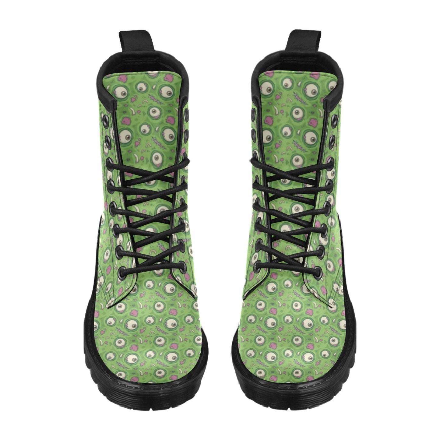 Zombie Eyes Design Pattern Print Women's Boots