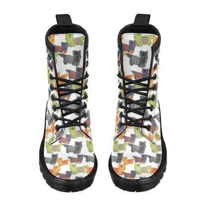 Skye Terriers Print Design LKS301 Women's Boots