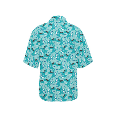 Shark Cute Print Design LKS302 Women's Hawaiian Shirt