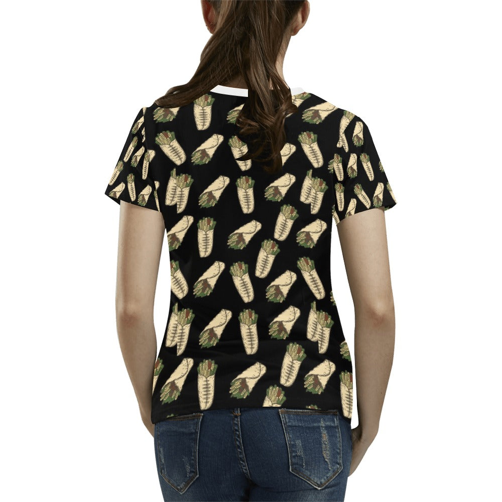 Burrito Print Design LKS303 Women's  T-shirt