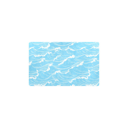 Ocean Wave Pattern Print Design A01 Kitchen Mat