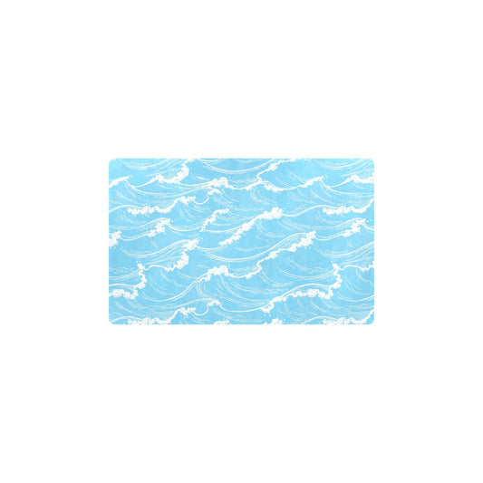 Ocean Wave Pattern Print Design A01 Kitchen Mat